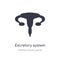 excretory system outline icon. isolated line vector illustration from human body parts collection. editable thin stroke excretory