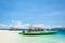 Excursion boat at tropical coast of Gili Trawangan, Indonesia