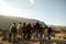 Excursion group in the Andes