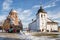 Excursion group in monastery. Sviyazhsk, Russia