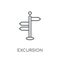 Excursion linear icon. Modern outline Excursion logo concept on