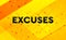 Excuses abstract digital banner yellow background