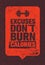 Excuses Do Not Burn Calories. Sport and Fitness Gym Motivation Quote. Creative Vector Typography Grunge Poster Concept.