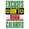 Excuses Don\\\'t Burn Calories. Inspiring Workout and Fitness Gym Motivation