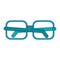 Executive glasses isolated symbol blue lines