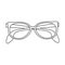 Executive glasses symbol black and white