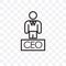 Executive Manager vector linear icon isolated on transparent background, Executive Manager transparency concept can be used for we