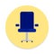 Executive seat flat icon. Round colorful button, Office chair circular vector sign.