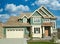 Executive Subdivision Home House Maison Green Front Exterior Cumulus Sky Background