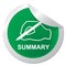 Executive Summary Badge Icon Showing Short Condensed Report Roundup 3d Illustration