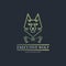 executive wolf luxury logo template design vector for brand or company and other