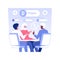 Executives meeting isolated concept vector illustration.