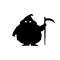 Executor silhouette for halloween vector icon illustration