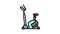 exercise bike color icon animation