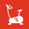 The exercise bike icon. Exercycle symbol. Flat