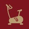 The exercise bike icon. Exercycle symbol. Flat