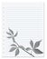 Exercise book with black-white virginia creeper leaf