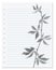 Exercise book with black-white virginia creeper twig