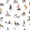 Exercise Equipment Seamless Pattern