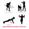 Exercise physical muscle silhouette