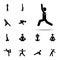exercise, posture icon. yoga icons universal set for web and mobile