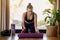 Exercise, preparation and woman with a yoga mat for fitness, cardio and training in her home. Pilates, start and girl