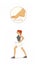 Exercises. Red-haired girl trains the muscles of the abdominal and buttocks.