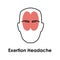 Exertion headache color icon. Vector isolated illustration