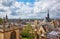 Exeter College and Bodleian Library as seen from the cupola of Sheldonian Theatre. Oxford. England