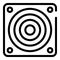 Exhaust fan grill icon, outline style