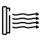 Exhaust fan side view icon, outline style