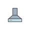 Exhaust hood filled outline icon