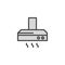 Exhaust hood filled outline icon