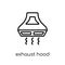 Exhaust hood icon. Trendy modern flat linear vector Exhaust hood