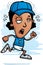 Exhausted Cartoon Black Woman Coach