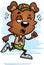 Exhausted Cartoon Male Bear Scout