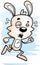 Exhausted Cartoon Male Rabbit
