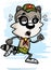 Exhausted Cartoon Male Raccoon Scout