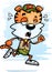 Exhausted Cartoon Male Tiger Scout