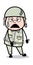 Exhausted - Cute Army Man Cartoon Soldier Vector Illustration