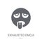 Exhausted emoji icon. Trendy Exhausted emoji logo concept on white background from Emoji collection