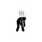 exhausted, no energy icon. Element of walking and running people icon for mobile concept and web apps. Detailed exhausted, no ener