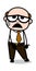 Exhausted - Retro Cartoon Office old Boss Man Vector Illustration