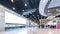 Exhibition event convention hall business blur background of tech expo, trade fair, passenger terminal or museum gallery lobby