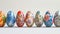 An exhibition of handpainted traditional Easter eggs in a variety of designs