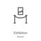 exhibition icon vector from museum collection. Thin line exhibition outline icon vector illustration. Linear symbol for use on web