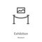 exhibition icon vector from museum collection. Thin line exhibition outline icon vector illustration. Linear symbol for use on web