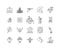 Exhibition line icons, signs, vector set, outline illustration concept