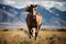 Exhilarating and graceful display of wild horses galloping freely across  Montana wilderness,