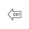 Exit arrow line icon